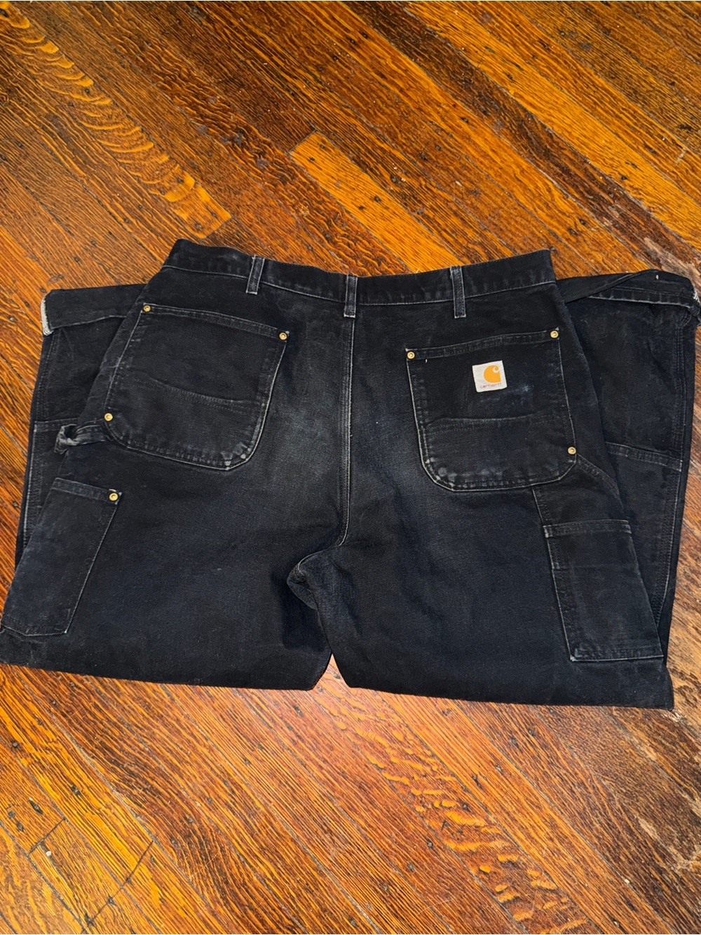 Carhartt Black Men's Carpenter Cargo Pants with Tool Pockets
